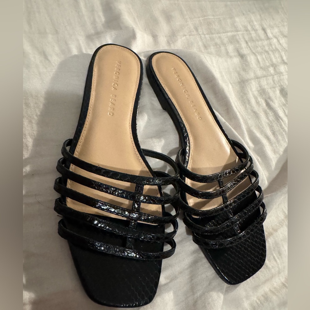 Veronica Beard Black Strappy Sandals